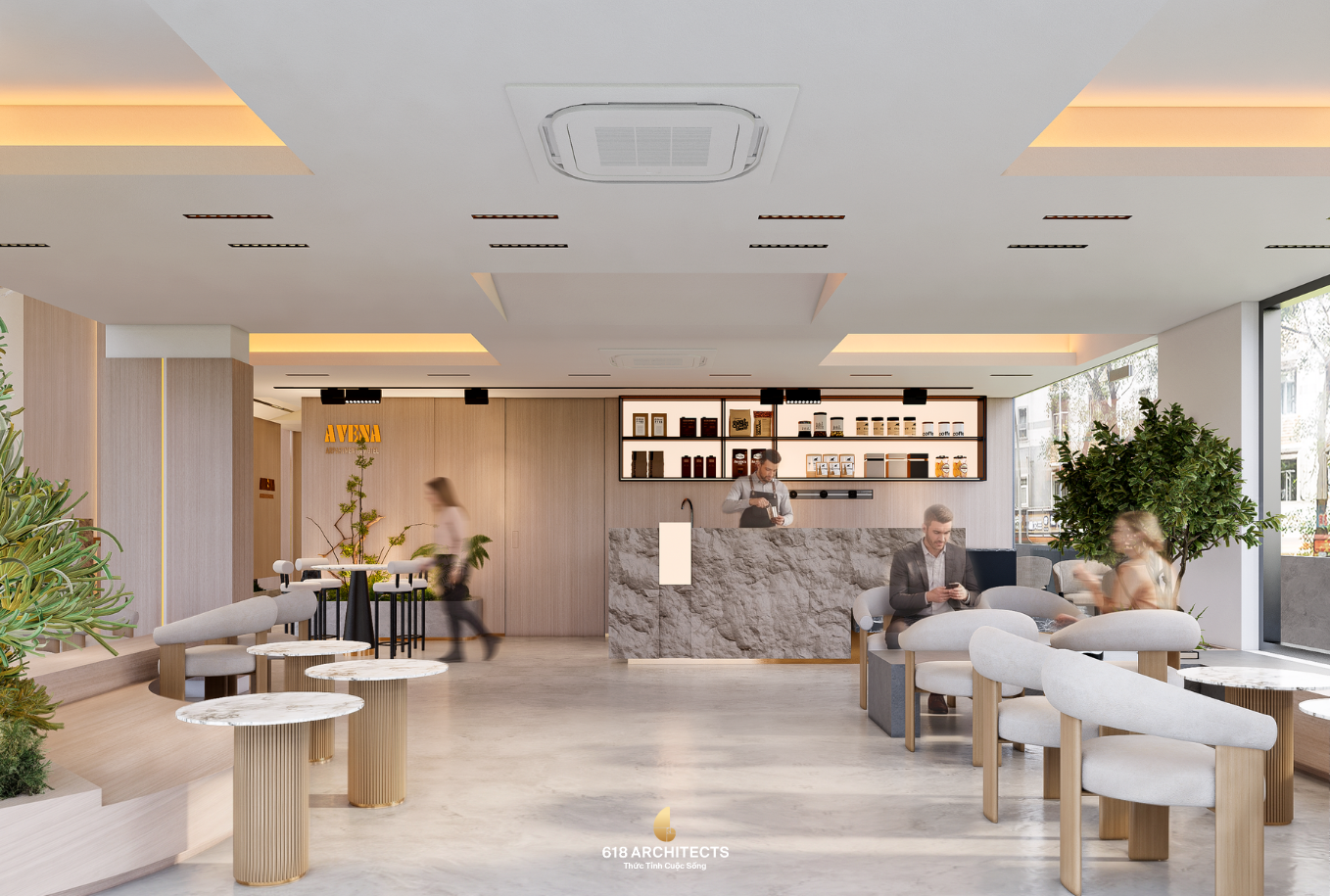 Thiết kế boutique hotel tạo dấu ấn qua vật liệu và màu sắc