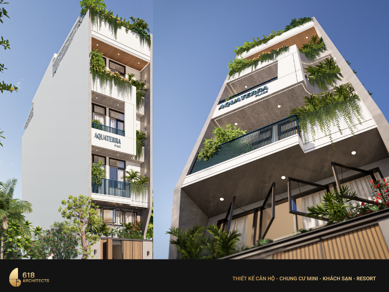 Nhà ở kết hợp căn hộ cho thuê AQUATERRA - Thiết kế bởi 618 Architetcs thiết kế