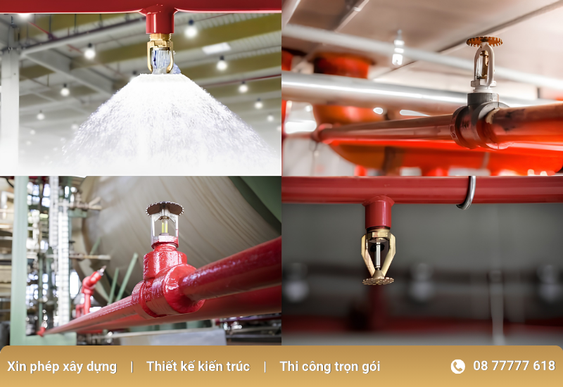 Hệ thống sprinkler tự động là giải pháp giúp kiểm soát đám cháy ngay khi phát sinh.