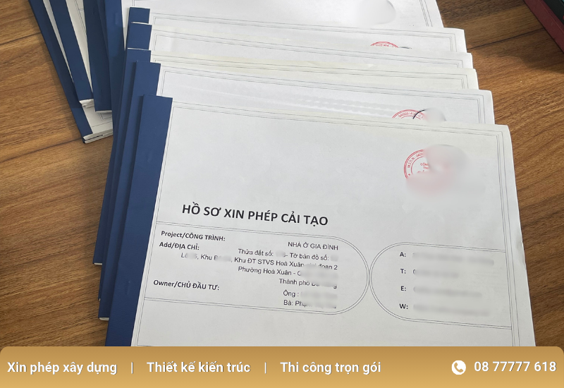 Hồ sơ xin cấp phép sửa chữa, cải tạo nhà Đà Nẵng 
