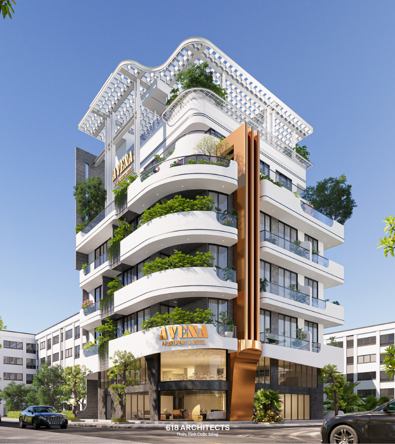 AVENA Hotel được 618 Architects kiến tạo với ngôn ngữ hiện đại và trải nghiệm lưu trú tinh tế.