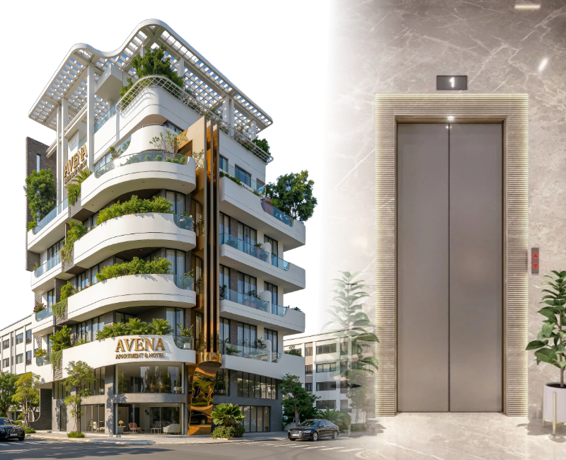 Thiết kế căn hộ dịch vụ cao cấp có thang máy hiện đại