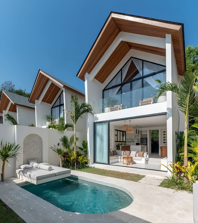 Mẫu homestay đẹp phong cách hiện đại tối giản với không gian thoáng sáng