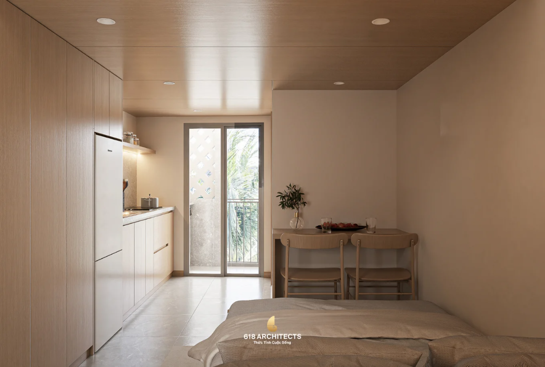 Thiết kế studio apartment TPHCM tối ưu diện tích và không gian lưu trữ