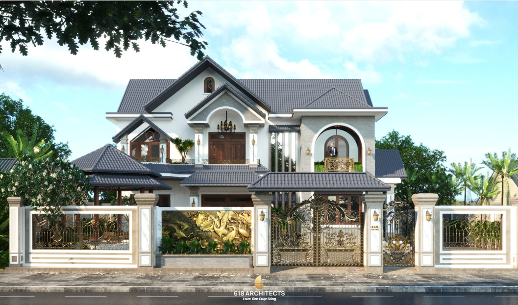 Mẫu thiết kế villa tân cổ điển sang trọng
