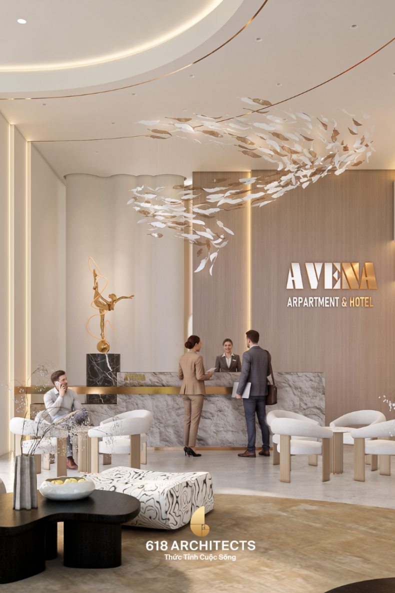 Nội thất Sảnh lễ tân AVENA Hotel