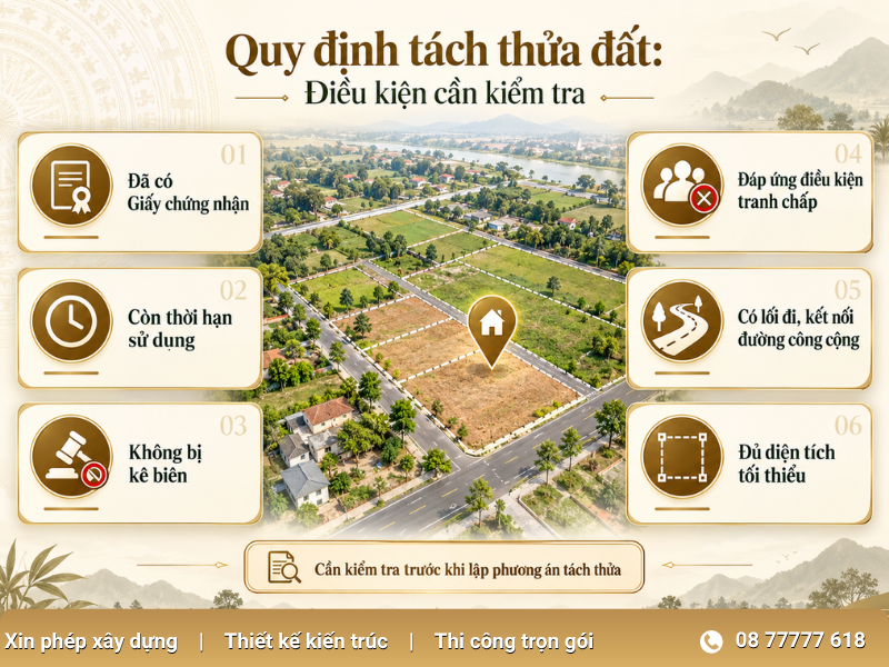 Quy định tách thửa đất và các điều kiện cần đáp ứng