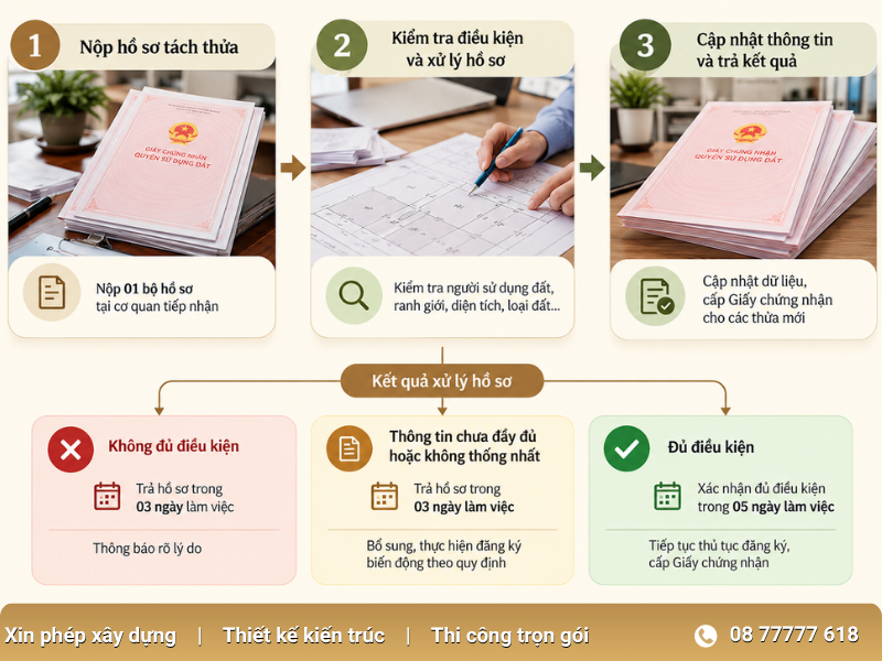 Quy trình thực hiện thủ tục tách thửa đất 