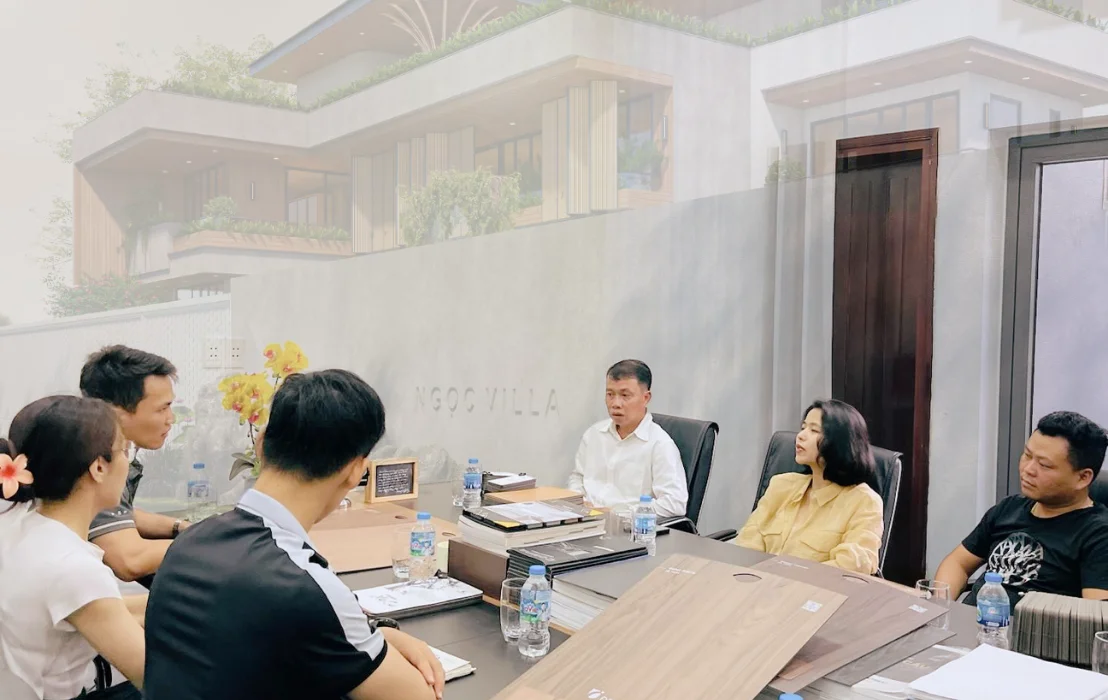 Trao đổi phương án vật liệu thiết kế biệt thự N’s Villa