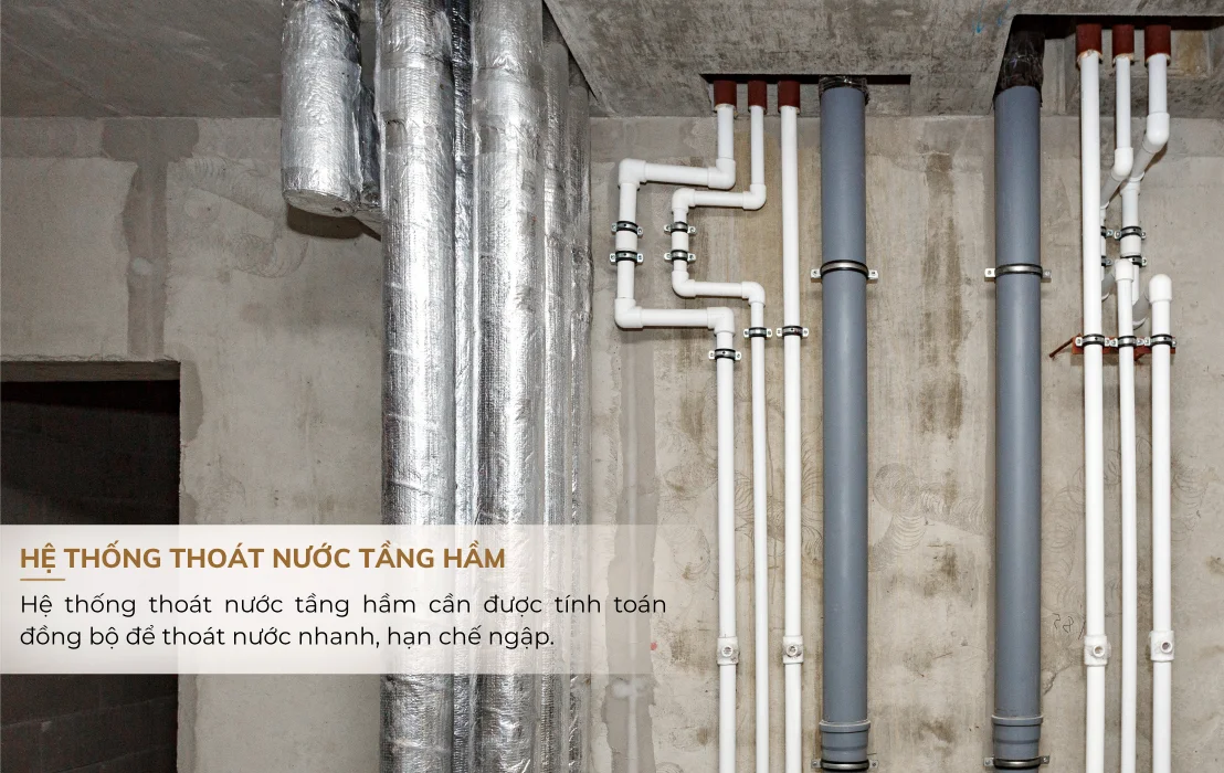4 lưu ý khi thi công hệ thống thoát nước tầng hầm