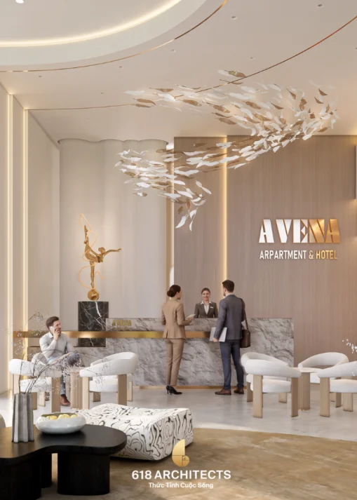 Nội thất Sảnh lễ tân AVENA Hotel
