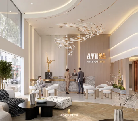 Nội thất Sảnh lễ tân AVENA Hotel
