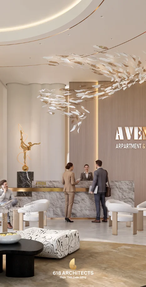 Nội thất Sảnh lễ tân AVENA Hotel